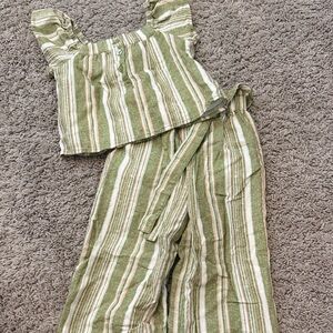 btween Green and White Striped Outfit